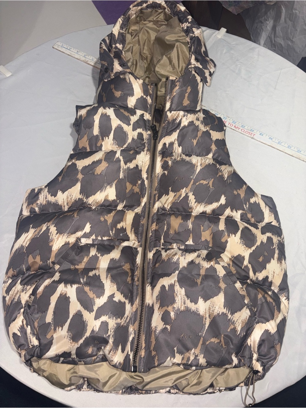 Coach cameo hoodie vest